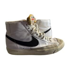 Nike Blazer Mid '77 Vintage High Top, White/Black, Black Swoosh, Men's Size 9.5